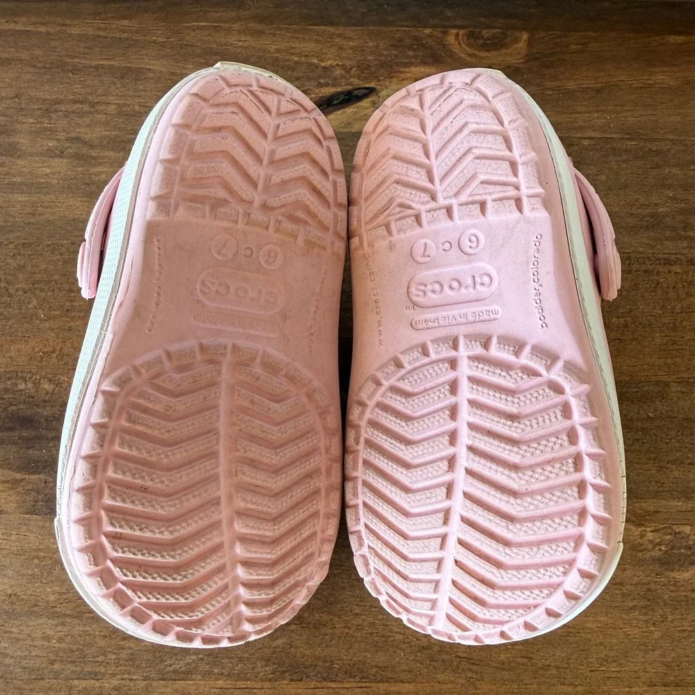 Crocs Crocband Pink Clogs Toddler Girls Size C6 C7